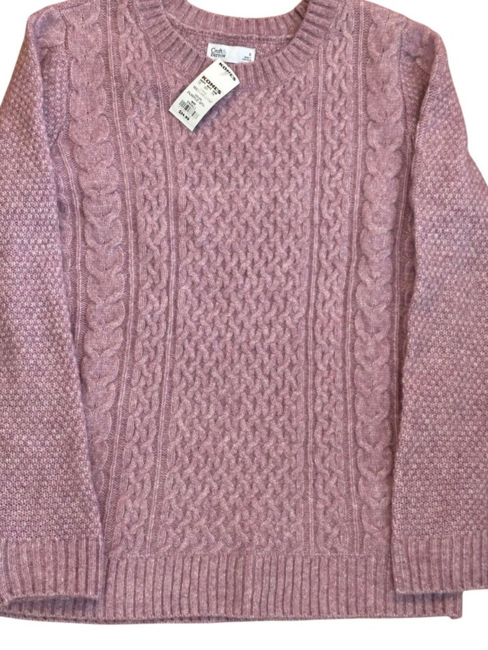 NWT Women's Croft & Barrow Cozy Sweater in Berry Joy Size Small